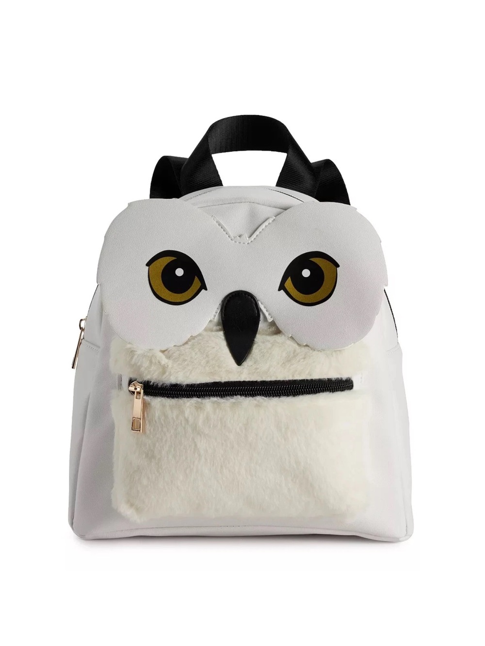 Harry Potter Hedweg White Owl Face Faux-Fur Mini Backpack